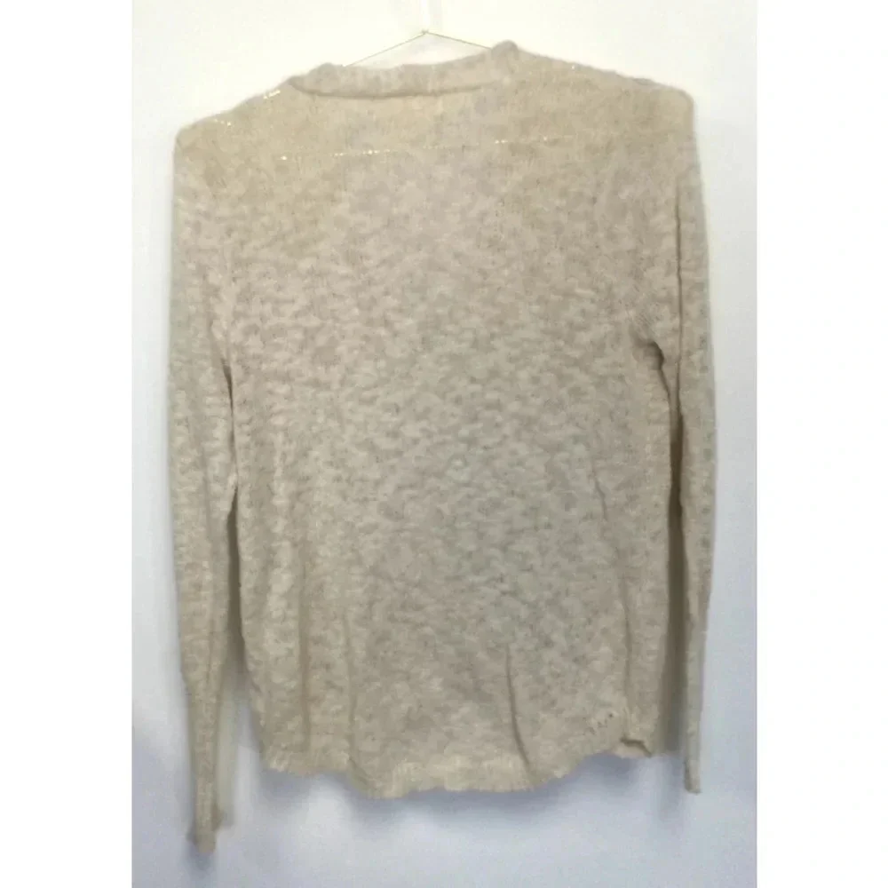 Women's Pink‎ Republic long sleeve faux wrap Sweater L Beige